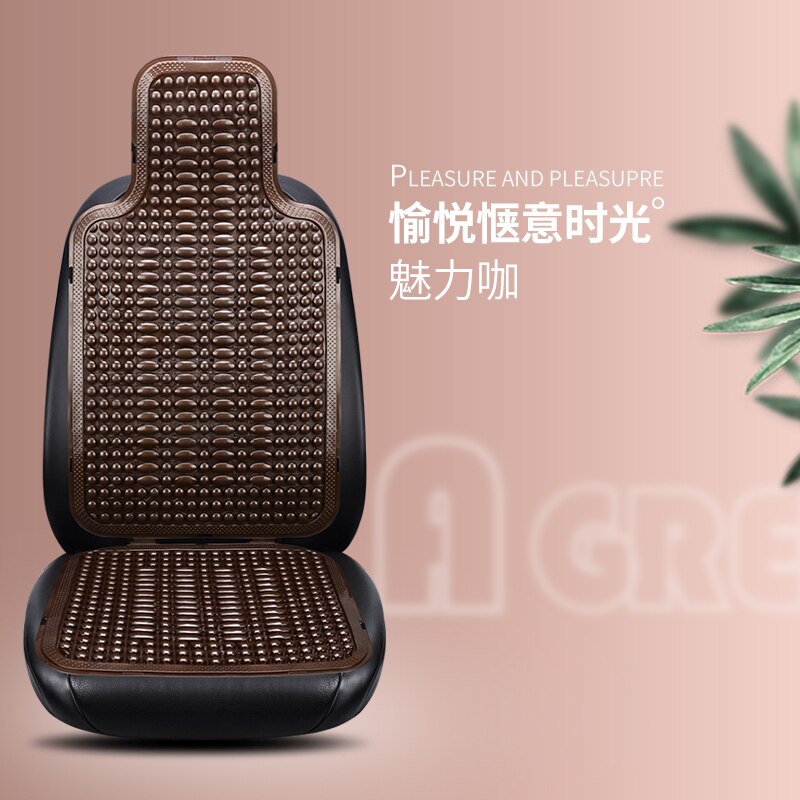 Universal sommer autostol kølig pude pvc beaded massage automobil stolebetræk med blød taljemåtte åndbar holdbar 1 stk.: 3