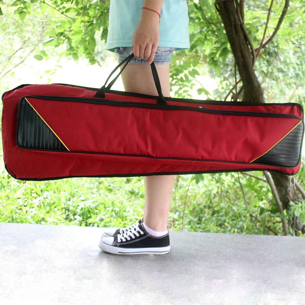 600D Trombone Gig Bag Waterbestendig Oxford Doek Rugzak Verstelbare Schouderbanden Katoen Gewatteerde Voor Alto/Tenor Trombone: Bourgondië