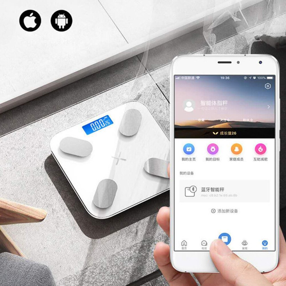 Bathroom weight Scales Floor Digital Body Fat Scales Bluetooth Electronic Outdoor mini Smart Weighing Composition Analyzer