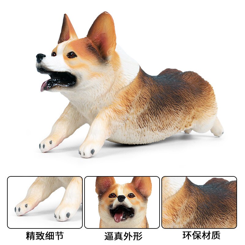 Miniatur Figur Haustier Hund Modell Korgi Schnauzer Shiba Inu Schäfer Welpen Aktion Figur Wohnkultur Zubehör freundlicher