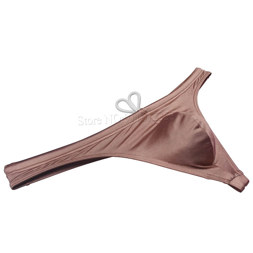 Herren Badeanzug Slips Bade bekleidung Surf Shorts verstellbare Tankini Kordel zug & Double Layer glänzenden Stoff