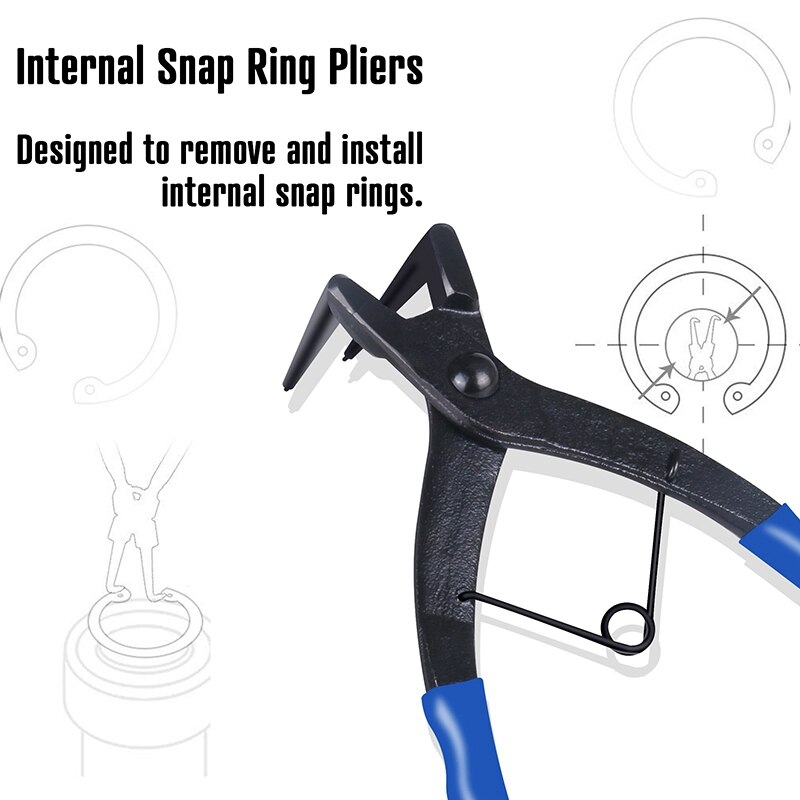 -Pliers Circlips Snap Ring Grip Plier 50 Mm Long Nose 1.2Mm 90 Degrees Bending For Motorcycles Trucks