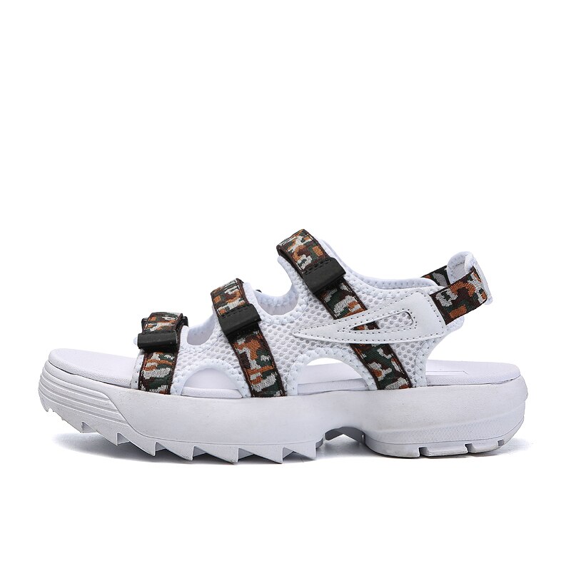 Sandalle zandalias de classique transpirables toboggan romain deportivas travail ete plage sandalet sandale sandales-homme pour sandalia homme: White black / 39