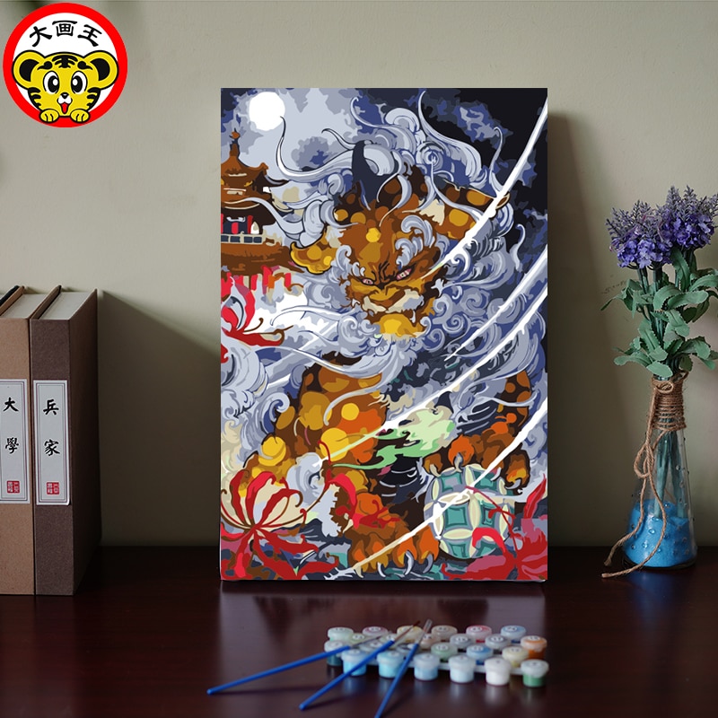 diy oil painting by numbers art paint by number on canvas buddha statue paint by number for adults landscape