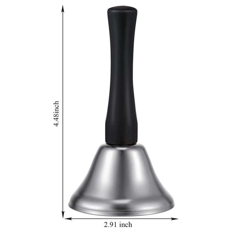 Hand Bell 3 Pack Steel Handbell Call Bell School Desk Ringbell for Wedding Events Decoration Food Line Alarm Jingles