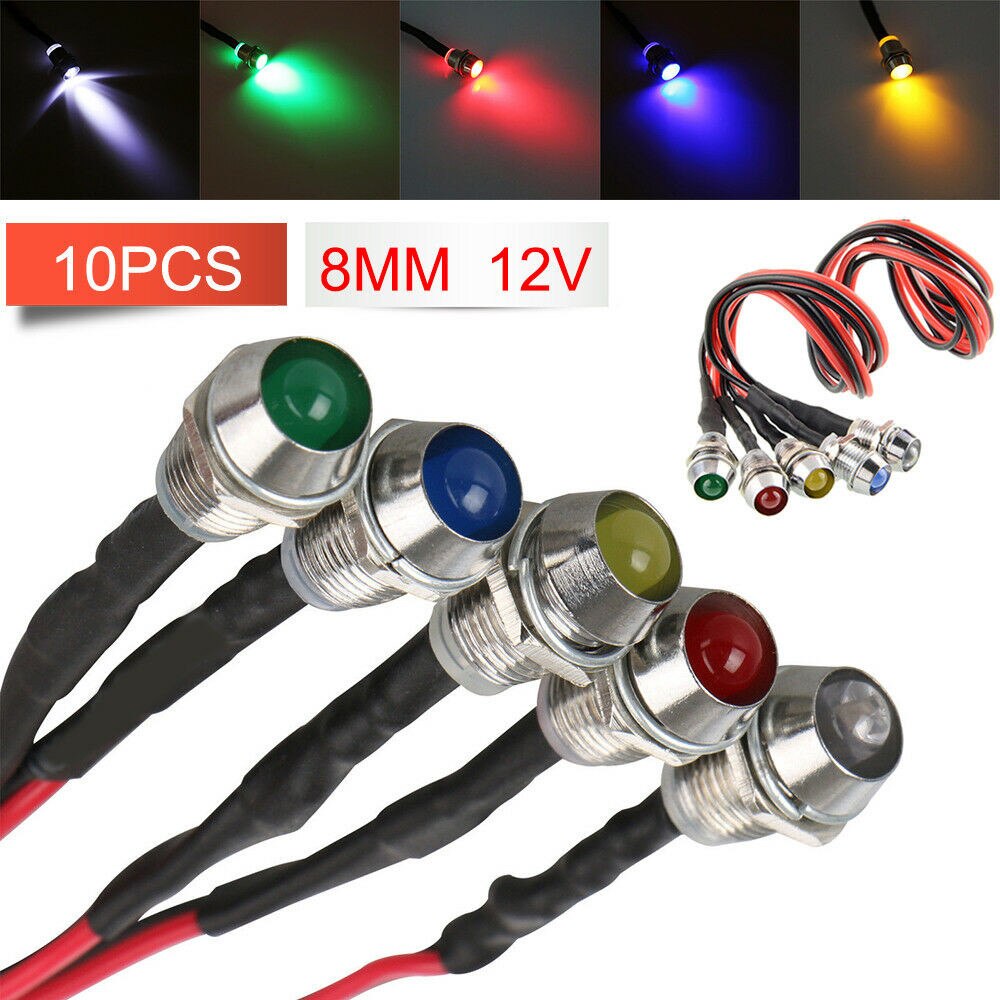 10pcs Set Car Indicator Lights 12V DC Boat Directional LED Panel Pilot
