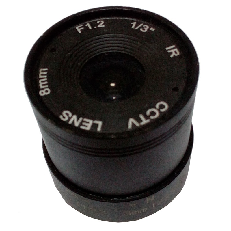 JIENUO-lente CCTV Cammera de 8mm CS para cámara de seguridad HD F1.2, formato de imagen 1/3, cámara de vigilancia HD, lente de 8mm
