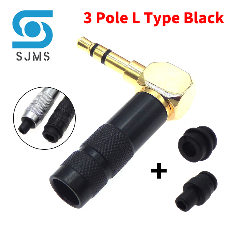 Vergulde Stereo Met Clip 3.5 Mm 3-polige 4-polige Reparatie Hoofdtelefoon Jack Plug Kabel Audio Plug Jack Connector Solderen Diy 6Mm: Zilver / Onder 5 Stks