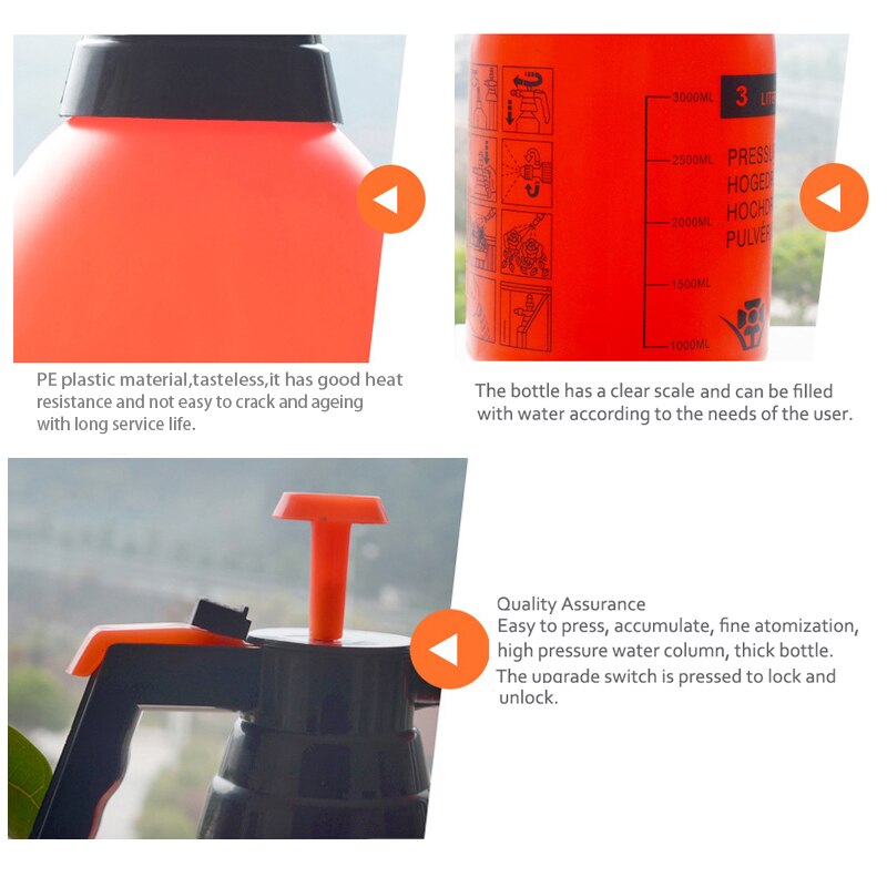 Trigger Pressure Sprayer Air Compression Pump 2L Watering Hand Pressure Sprayers Flowers Home Garden Watering Spray Water Bottle