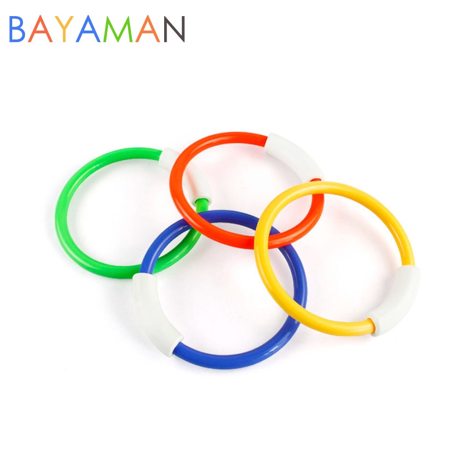 4 stücke Dive Ring Schwimmen Spielzeug Schwimmen Hilfe für Kinder Wasser Spielen Sport Kinder Tauchen Strand Sommer Spielzeug