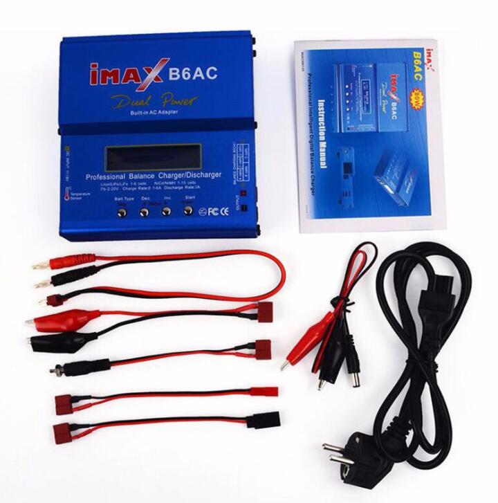 iMAX B6 b6ac 80W Battery Charger Lipo NiMh Li-Ion Ni-Cd Digital RC B6 Lipro Balance Charger Discharger + 12V 5A Adapter: Burgundy