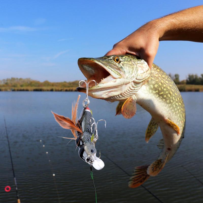 Fliege Bass Köder 5Stck Angeln Lockt Angeln Köder Fliege Popper Lockt Bass Poppers Fliege Bausatz Künstliche flexibel Köder Locken für Sunfish