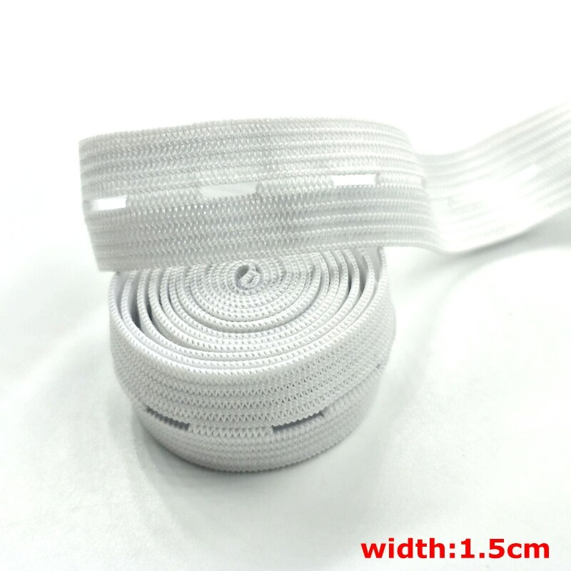 Hl 15/20/25/30/35/40/45Mm Zwart/Wit/Goud/Zilver Nylon Elastische Bands Garment Home Textiel Naaien Begrippen 1Meter Of 2Meter: 1.5cm 2 meters