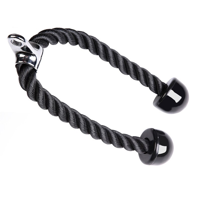 Durable Fitness Body Building Gym Pull Rope Rope Cable Pull Down Abdominal Crunches Laterals Biceps Muscle Training: Dark Gray