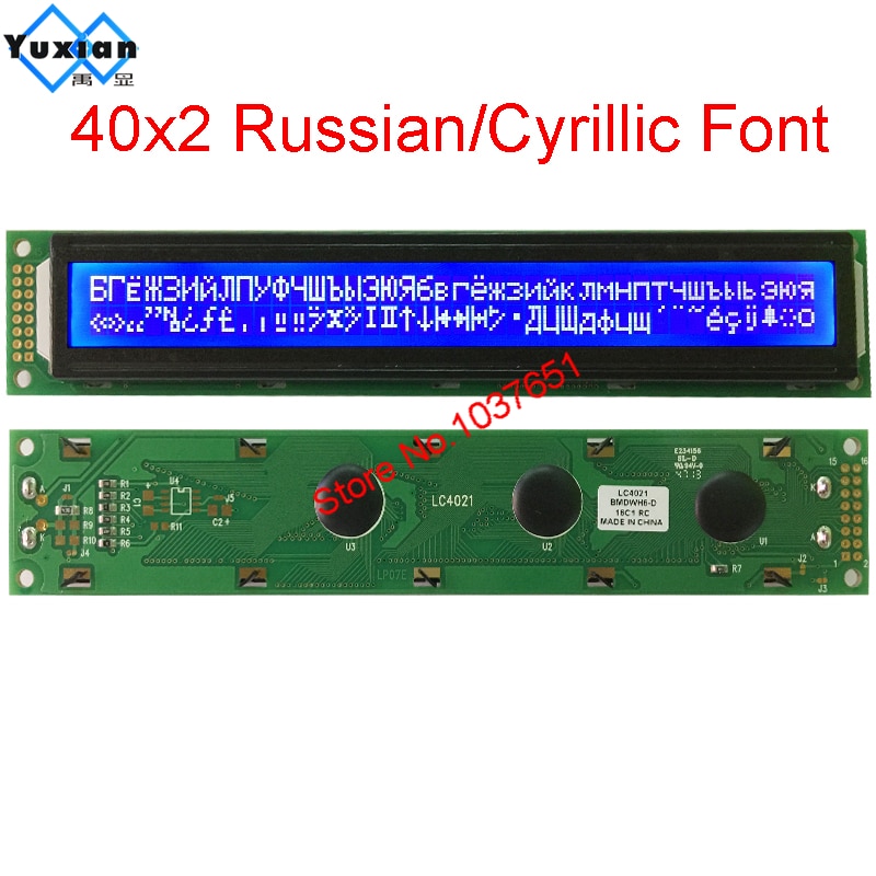 Russi Lettertype 40X2 4002 4002a Lcd Module Blauw Karakter Display 5 V LC4021 Industriele Lcd WH4002A