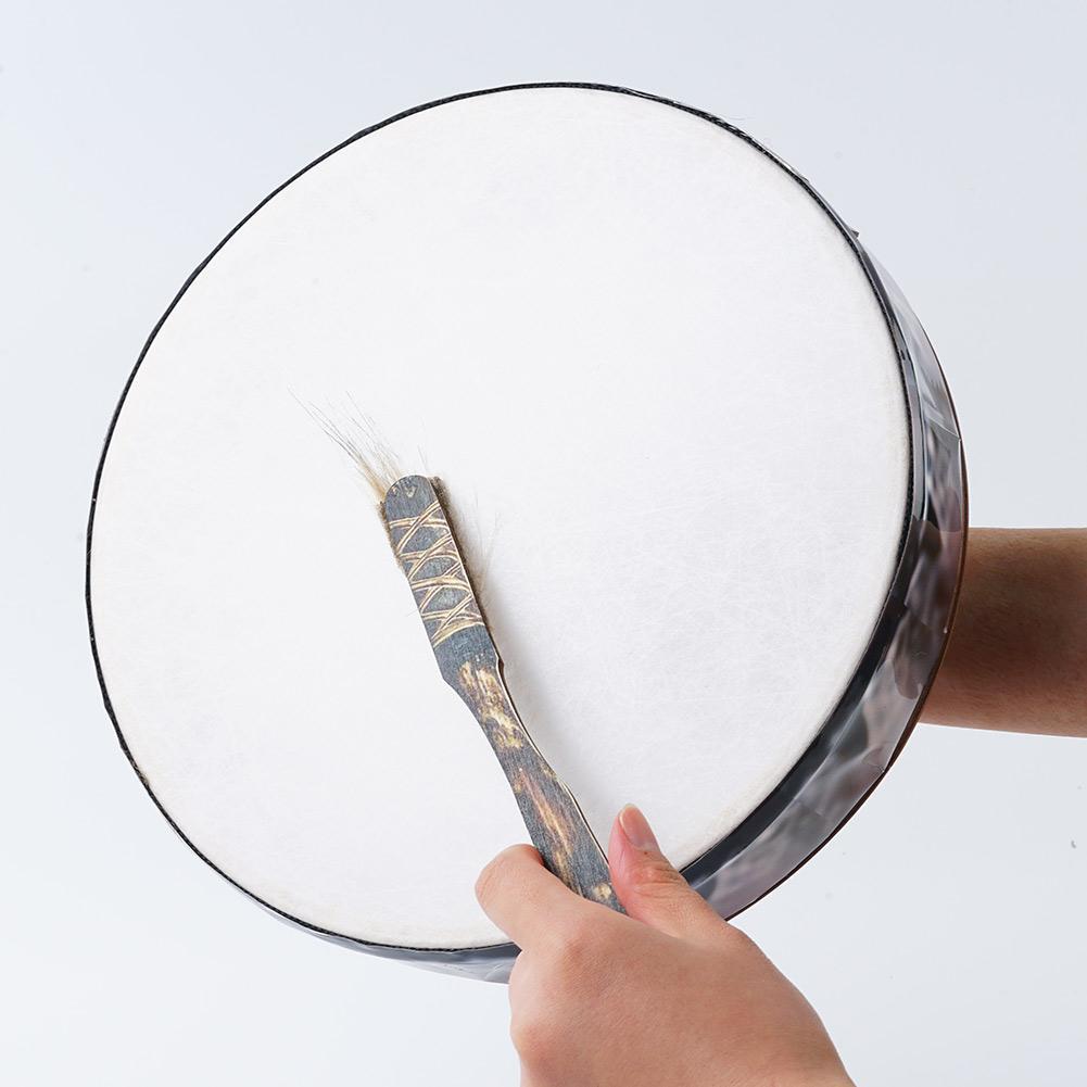 Tambor xamã, árvore da vida design de decoração, tambor xamânico artesanal, símbolo da música espírito tambor siberiano, couro + madeira