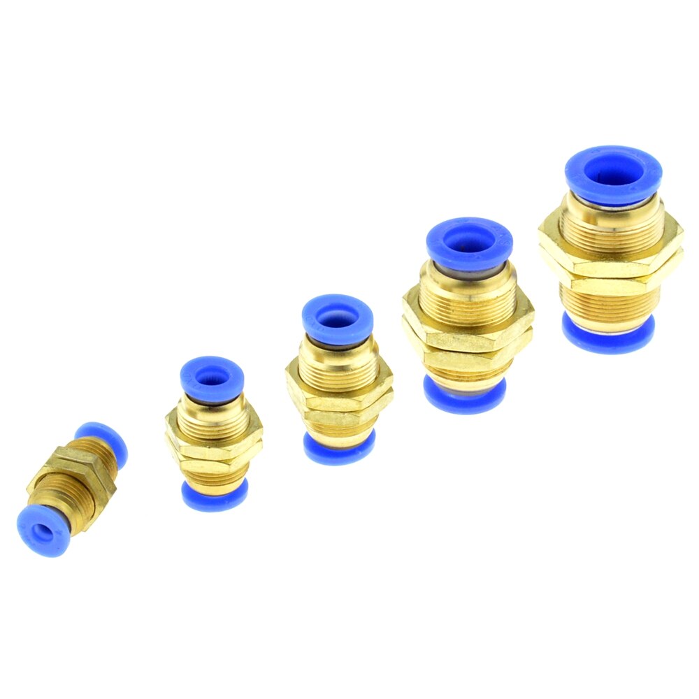 Luftpneumatisk rett skottforbindelse 10mm 8mm 6mm 4mm 12mm od slangerør ett trykk skyv inn gasskobling messing hurtigkobling