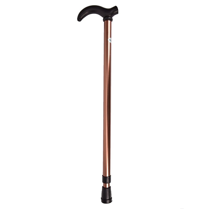 Klimuitrusting, wandelstok, telescopische wandelstok, rubberen tips, 6e klas alpenstok voor ouderen, aluminium behuizing: Koffie