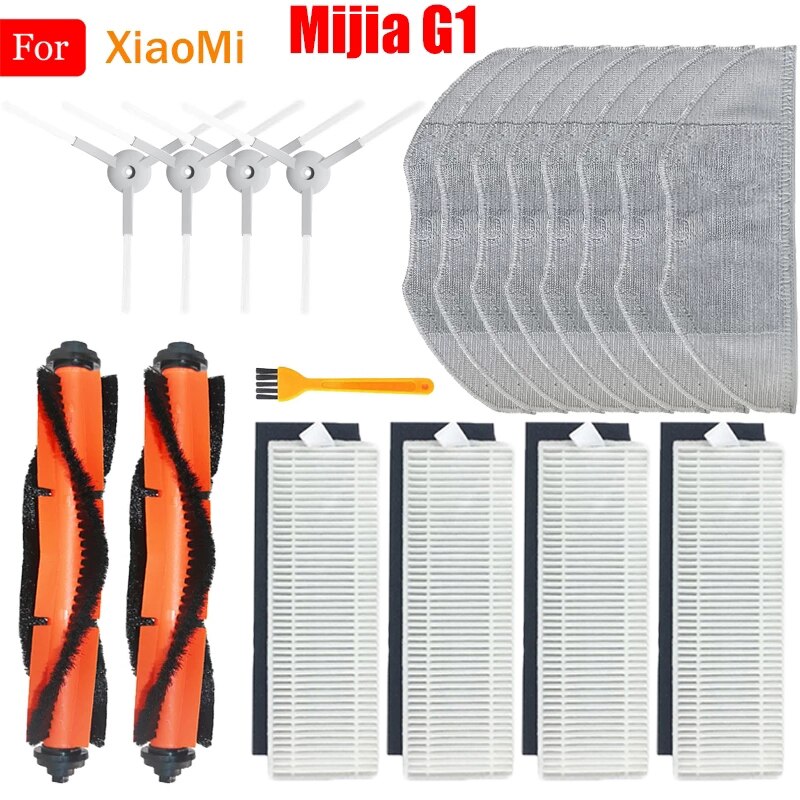 Principal escova lateral hepa filtro mop pano peças de reposição para xiaomi mijia g1 mjstg1 mi robô vácuo-mop acessórios essenciais
