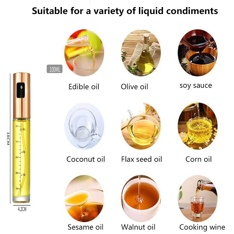 Oil Spray Bottle BBQ Cooking Kitchen Baking Olive Oil Sprayer Oil Spray Empty Bottle Vinegar Bottle Oil Dispenser Squeeze Bottle