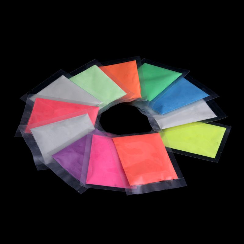 Fluorescent Super Lumineux Lueur dans le Noir Poudre Pigment Lumineux