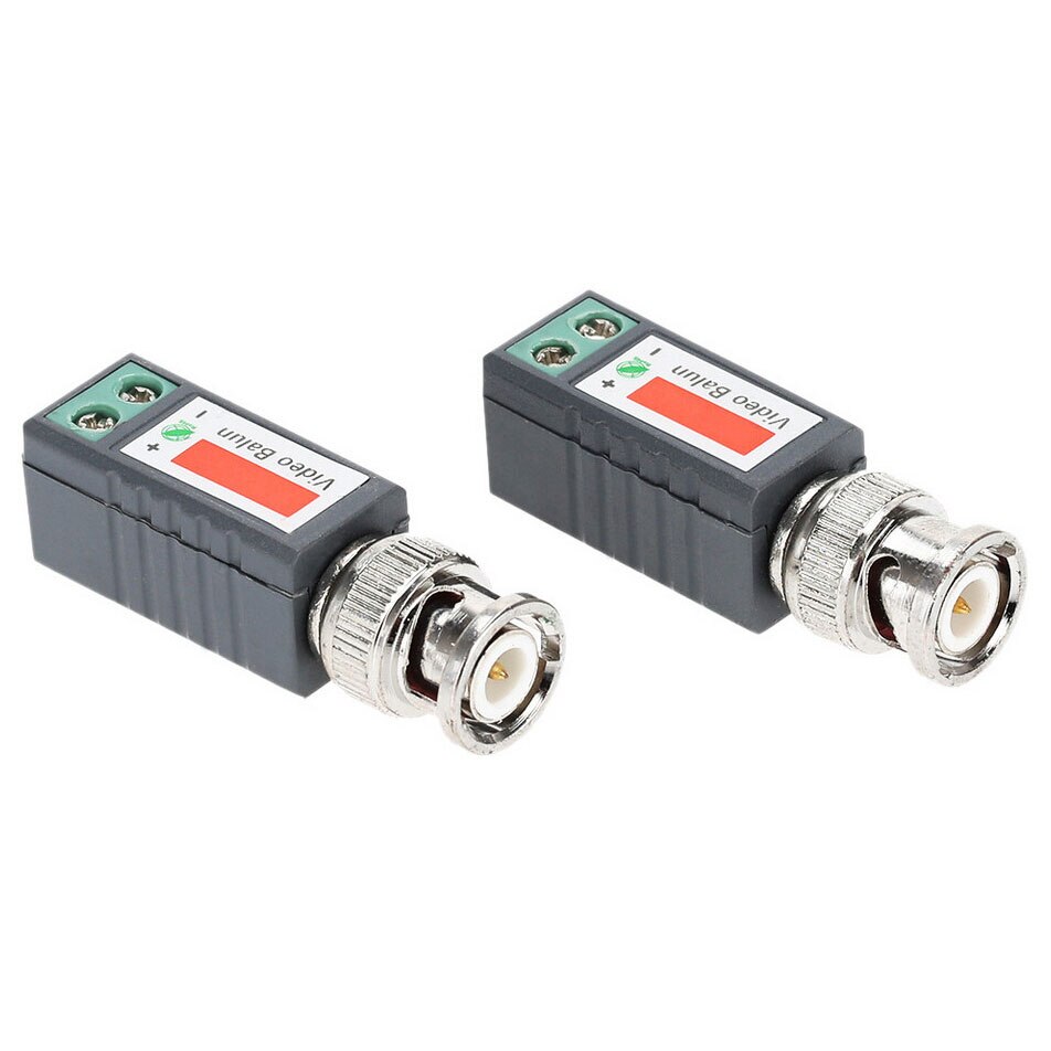 HKIXDISTE 10pcs CCTV Video Balun Passive Transceivers 2000ft Distance UTP Balun BNC Cable Cat5 CCTV UTP Video Balun