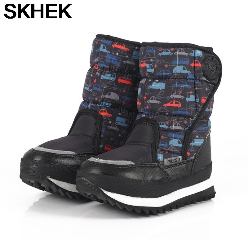 SKHEK Winter Girls Boots Warm Cotton Boots Princess Long Children'S Shoes Kids In The Boots 3 4 5 6 7 8 9 10 11 12 Year Old