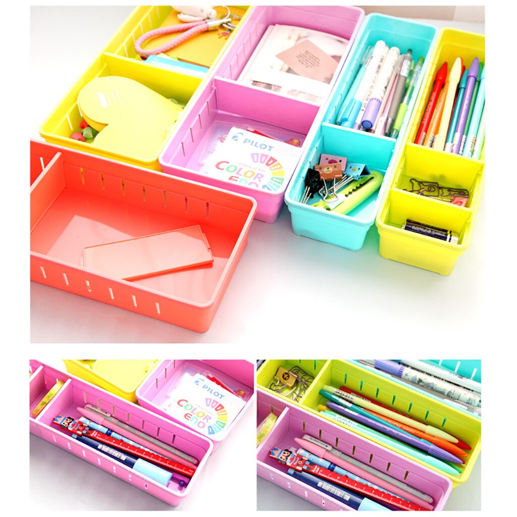 Verstelbare Lade Organizer Keuken Bestek Divider Case Makeup Pen Kantoor Opbergdoos # Sw