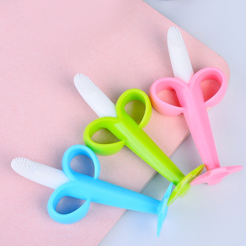 1Pcs Baby Stereo Banaan Gum Molaire Stok Leuke Cartoon Banaan Vorm Baby Bijtring Molaire Sticker Veiligheid Baby Tandenborstel