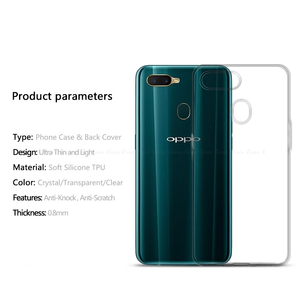Capa de celular ultrafina em tpu transparente e macia, proteção de silicone para oppo ax5 ax7 a3s a5s a3 a5 a8 a7x a7 a9 2020 a9x