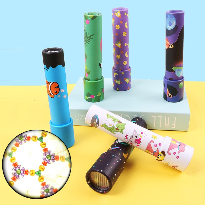 Kids 19cm Scalable Rotation Kaleidoscope Magic Changeful Adjustable Fancy Colored World Toys For Children Autism Puzzle Toys