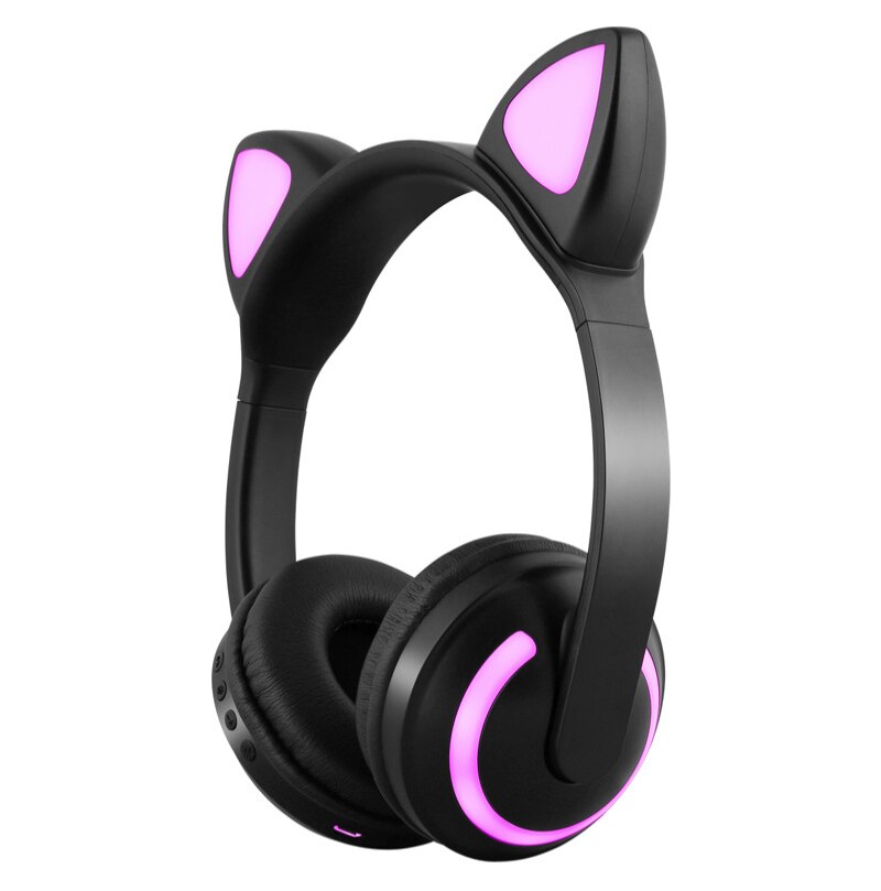 Cute Bluetooth Stereo Cat Ear Headphones Flashing Glowing cat ear headphones Gaming Headset Earphone 7 Colors LED light