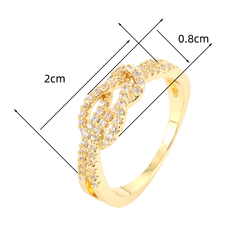 Unikalne dwukolorowe pierścionki kręty węzeł dla kobiet Zaręczyny ślubne Eleganckie akcesoria jubilerskie