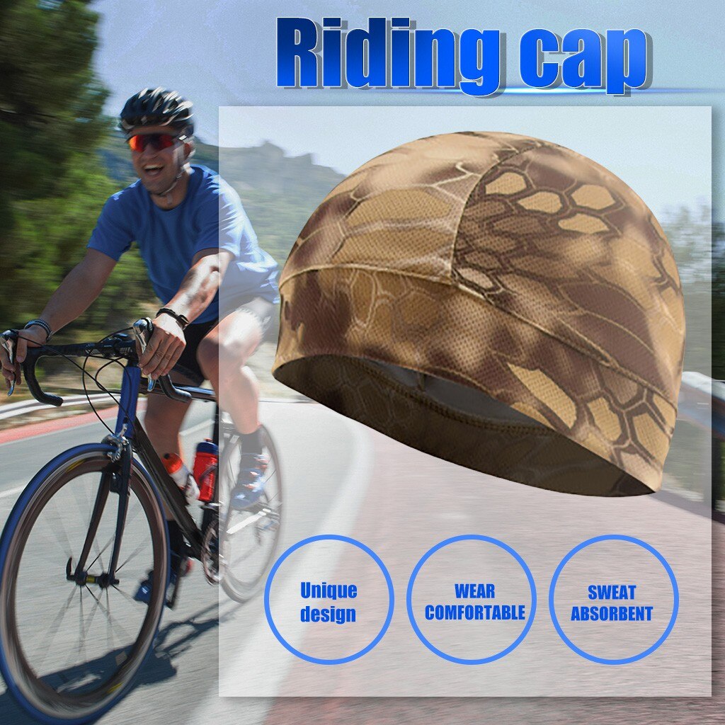 2121 Unisex Cycling Helmet Liner Skull Cap Spring Under Helmet Cap Men Women Running Beanie Hat Quick Dry Sport Caps#0814y30: C