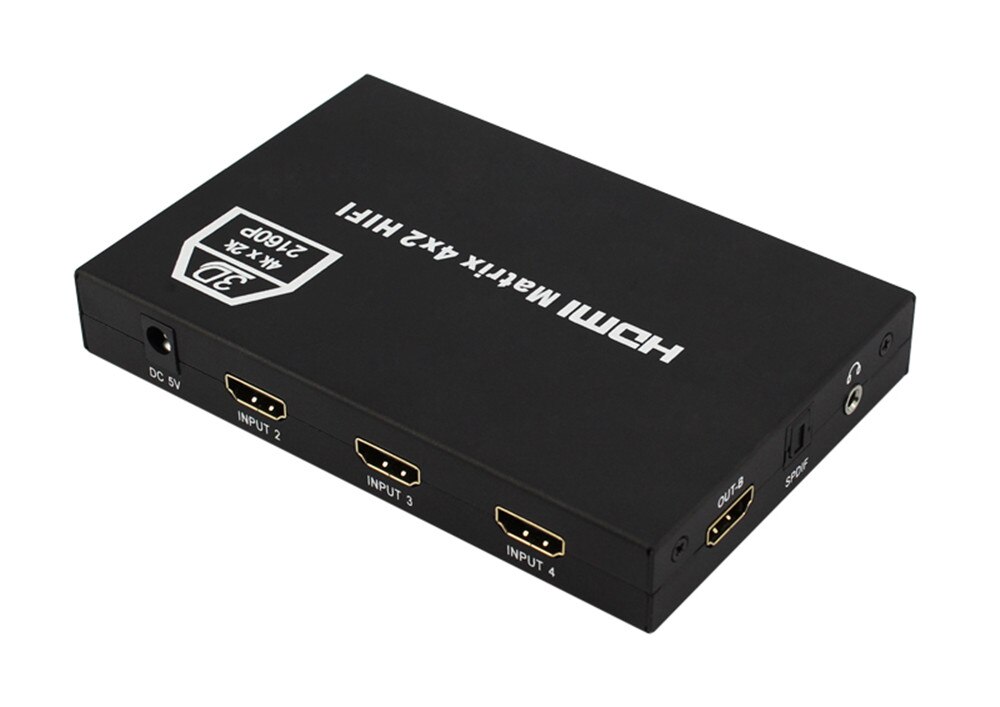HDMI 4x2 Matrix HDMI Switcher HDMI Four in Two High-definition Video Distributor 4X2 Support 4k * 2k Support 3D Online Watch