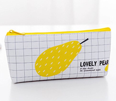 Schattige fruitserie etui student schoolbenodigdheden schrijfwaren tas cartoon pennenzak jongens en meisjes schattige pennendoos: Peren