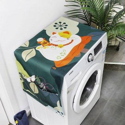 Japanse Stijl Lucky Cat Eenvoudige Wasmachine Deksel Waterdicht Koelkast Deksel Magnetron Stof Doek Handdoek Cover: 05