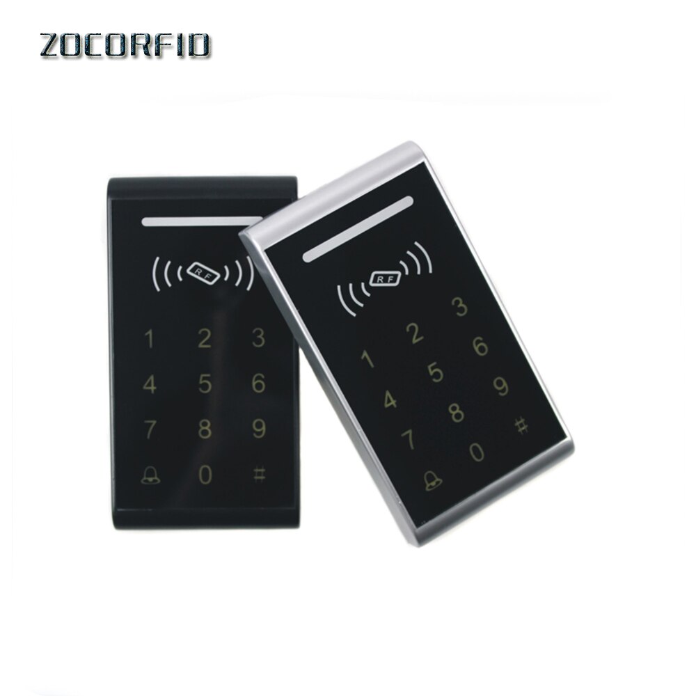 blue LED touch keyboard 125KHZ RFID access control system touch number keyboard support wg26 port+10pcs keyfobs