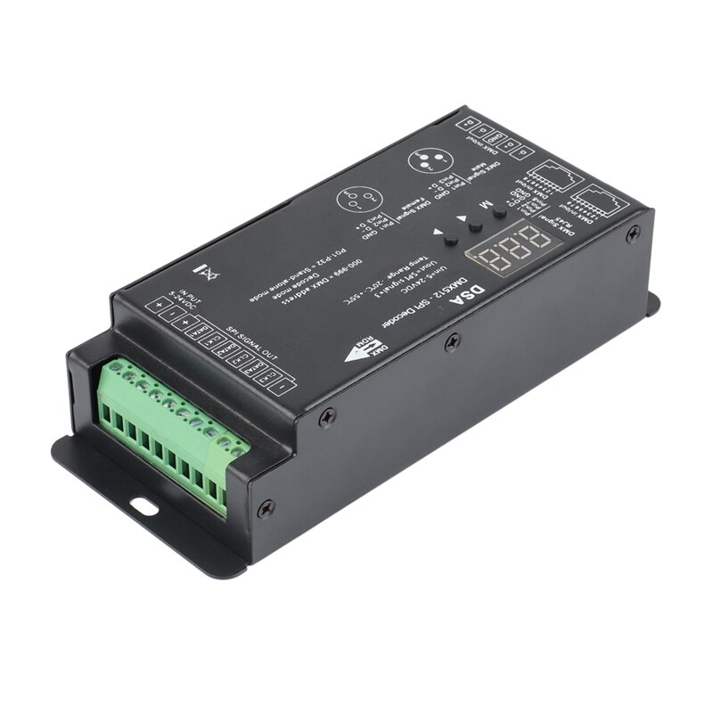 DSA DMX To SPI Decoder DMX512-SPI Decoder And RF SPI Controller, 3 Digital Display RF RGB Remote Control