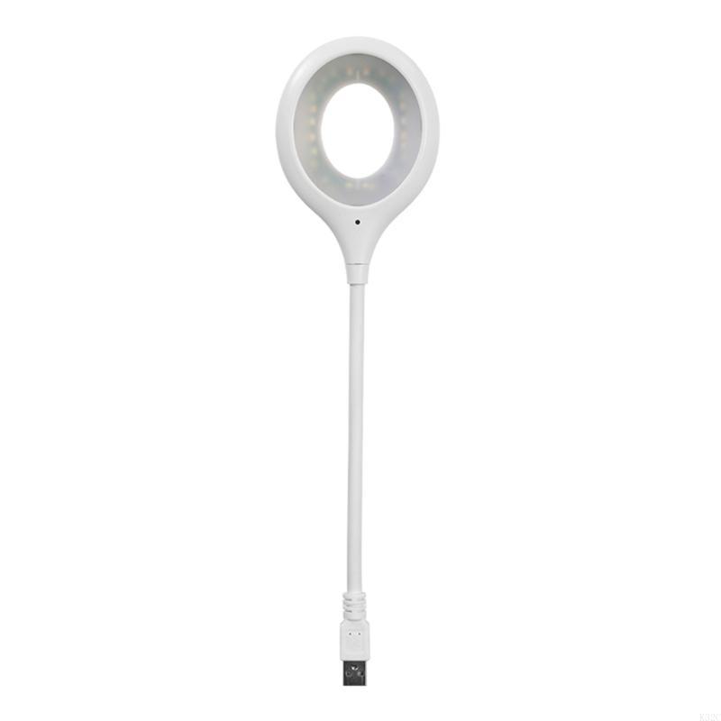 K32C LED Desk Lamp Voice Control Portable Night Light Lamp Freely Foldable Table Lamp USB LED Ring Lights