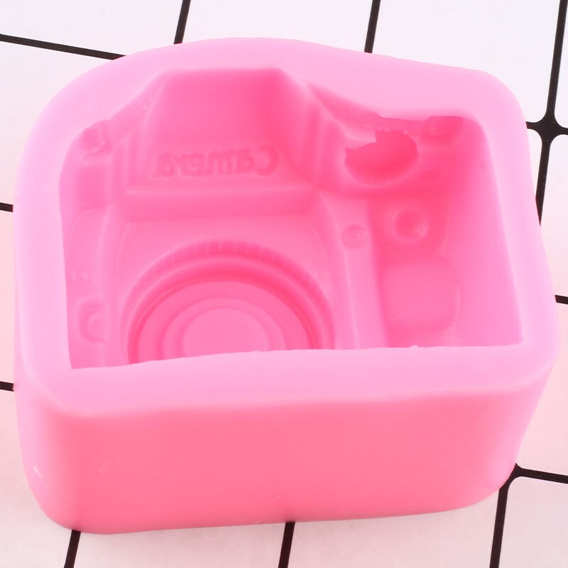 Molde de silicona para cámara 3D, moldes para jabón artesanal, molde para pasta de goma y Chocolate, utensilios para decoración de tortas con Fondant, moldes de resina para dulces