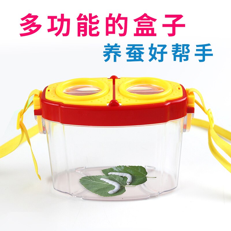 Insect Box Collector Observatie Doos Capture Tool Terrarium Zijderups Goudvis Regenworm Ant Nest Slak Doos Transparant Draagbare