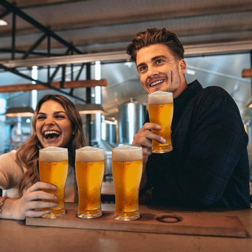 Vasos de cerveza 4 en 1 acrílico de cerveza de plástico taza creativa con vasos de cerveza de estilo Pub cerveza casa Bar comedor vasos de cerveza