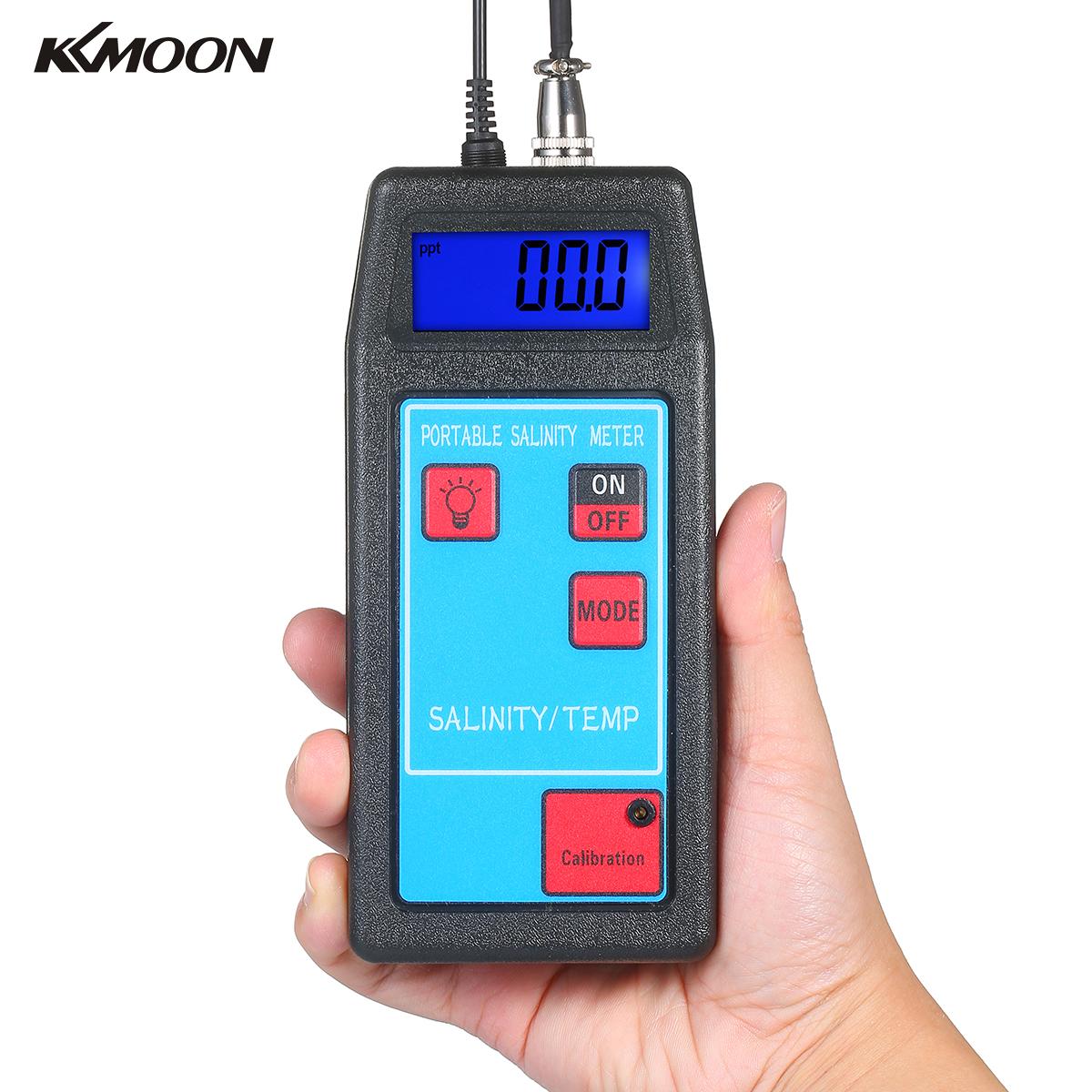 Kkmoon 2 in 1 temperatur saltholdighedsmåler atc salinometer saltmåler salt saltlage meter refraktometer mad salinitetstester