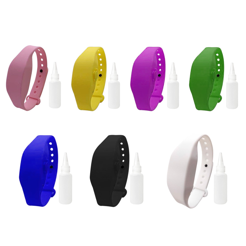 Multicolor Liquid Soap Wristband Gel Dispenser Sanitizer Holder Bracelet Hand Belt with Bottle for Hands Washing Accessories