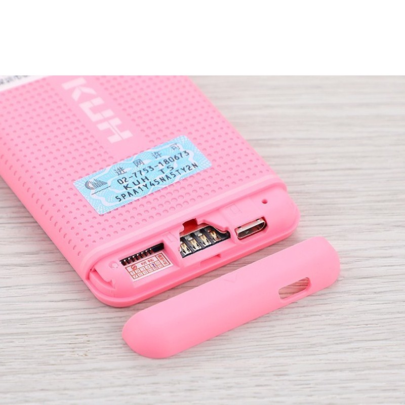 T5 Small Slim Size Cellphone 1.8" Ultra Thin Card Pocket Student MP3 Low Radiation Push Button Mini Mobile Phone