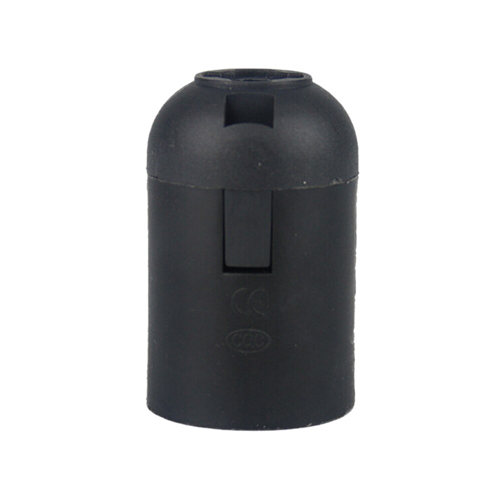 E27 LED Plastic lamp Holder E27 Edison screw Light Bulb socket Holder DIY E27 Socket base Lamp accessories luminaire: Black