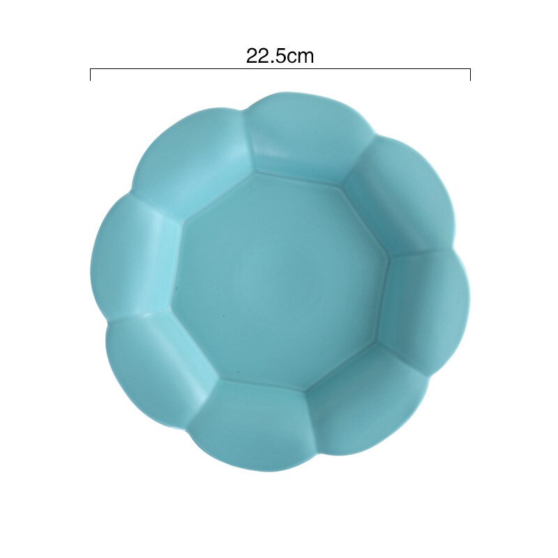 Platos de postre con forma de flor de cerámica mate, accesorios creativos para fotos, plato de fruta para pastel, plato de desayuno, vajilla de cocina, 1Pce