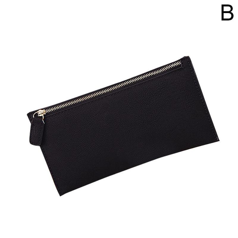 Women's clutch purse card holder matte leather long wallet bag female R1W3: B