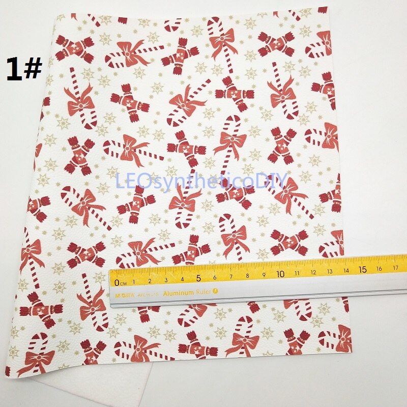 1PC 21X29CM Kerst Faux Leer Stof, Synthetisch Leer Stof Lakens, PU Leer Voor Maken Bows LEOsyntheticoDIY T330A